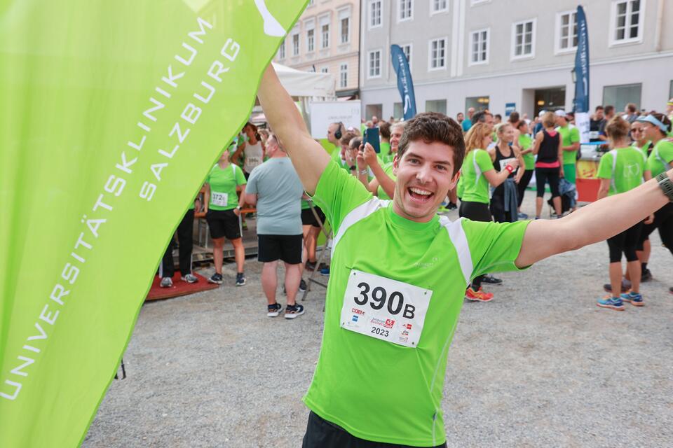 Businesslauf 2023 in der Altstadt Salzburg
Im Bild Michael Neudorfer von den SALK
Foto: Franz Neumayr 14.9.2023