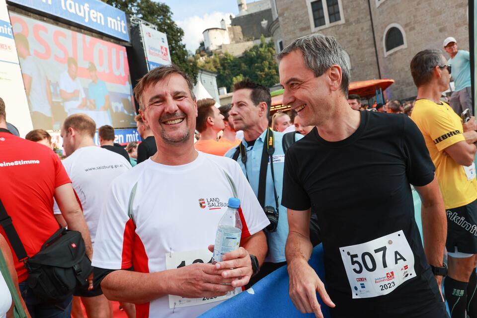 Businesslauf 2023 in der Altstadt Salzburg
Im Bild Landesrat Martin Zauner
Foto: Franz Neumayr 14.9.2023