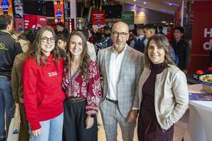 Magdalena Kranz, Lehrlingsverantwortliche national SPAR, Dorine Bärenthaler, Eventmarketing SN, Martin Hagenstein, GF SN, Martina Plaschke, Bereichsleiterin Lehre WKS, Karriereforum Cineplexx Salzburg Airport, 25.9.2025 Foto: wildbild Herbert Rohrer